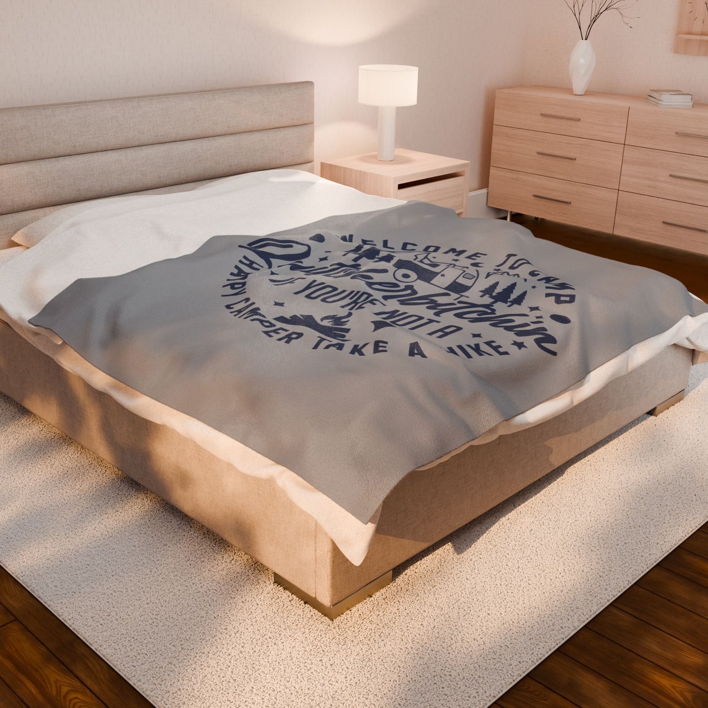 Welcome To Camp Velveteen Plush Blanket