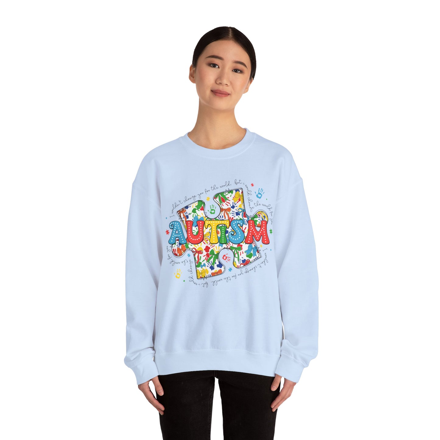 Autism Puzzle Piece Heavy Blend™ Crewneck Sweatshirt