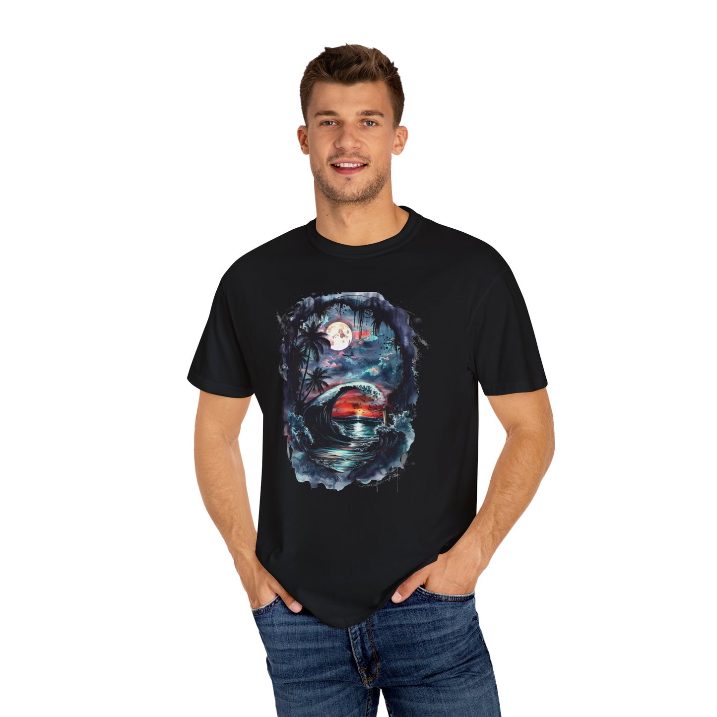Gothic Summer Wave Garment-Dyed T-shirt