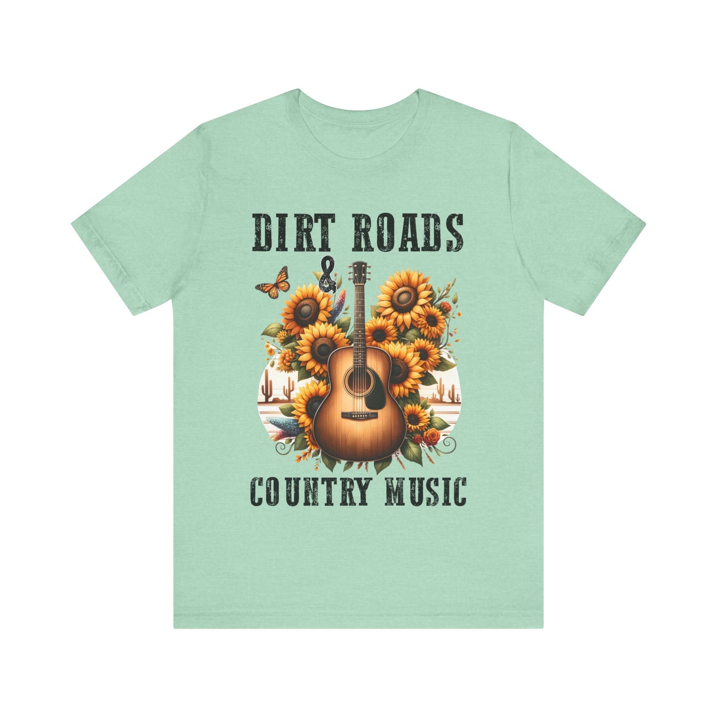 Dirt Roads and Country Music Jersey Short Sleeve Tee