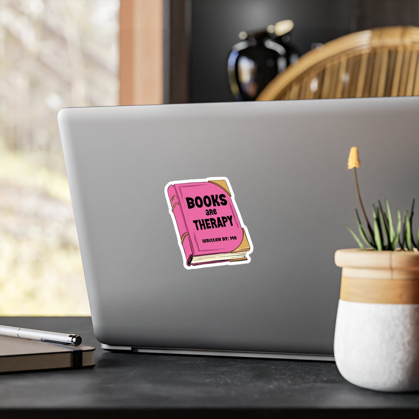 Books Are Therapy Kiss-Cut Vinyl Decals
