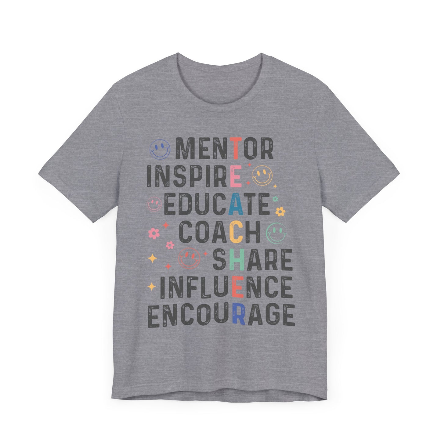 T-E-A-C-H-E-R Jersey Short Sleeve Tee