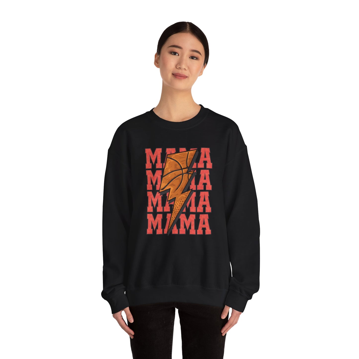 Stacked Basketball Mama Heavy Blend™ Crewneck Sweatshirt