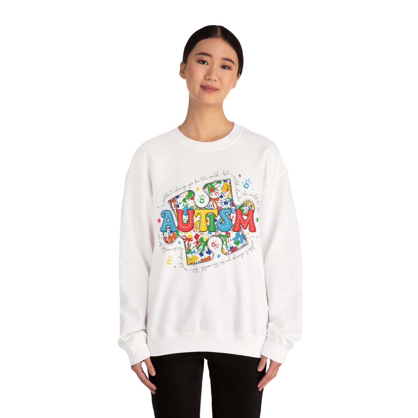 Autism Puzzle Piece Heavy Blend™ Crewneck Sweatshirt