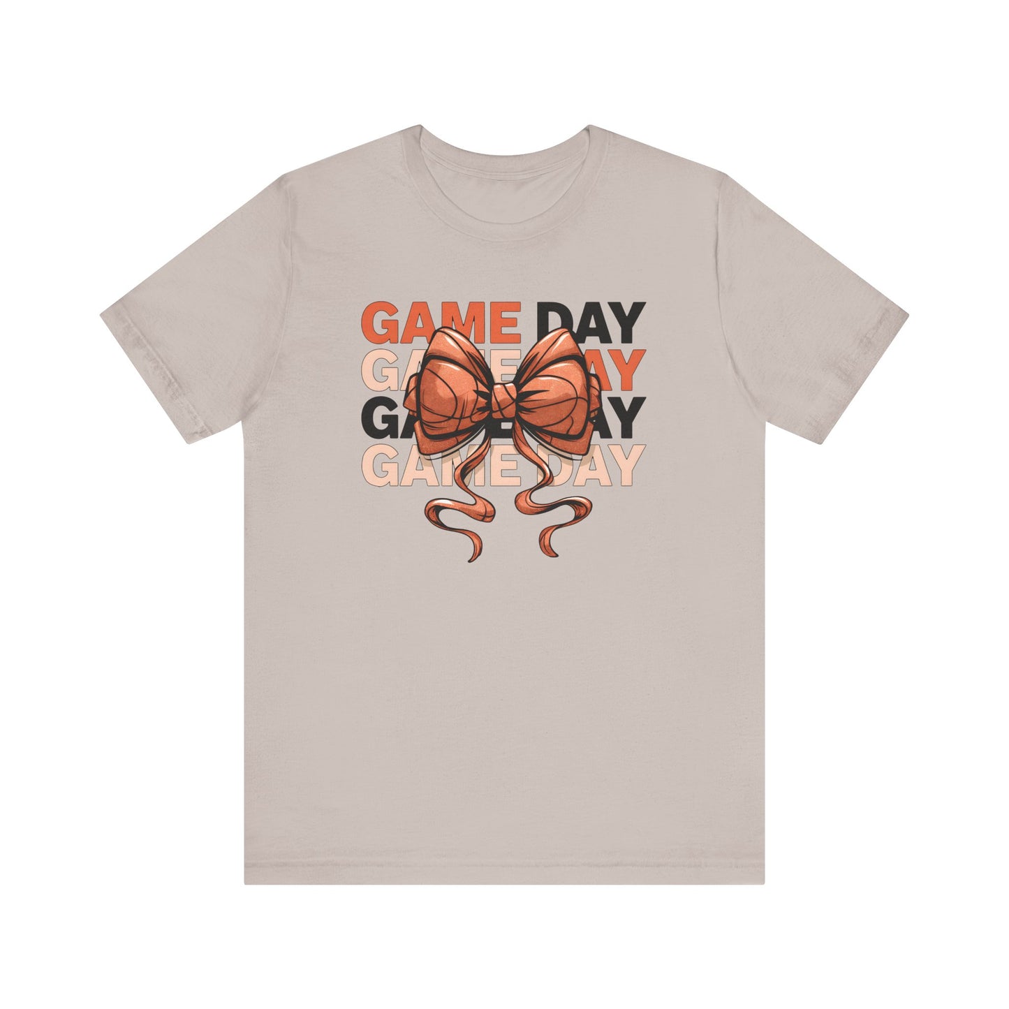 Game Day Basketball Bow Jersey Short Sleeve Tee