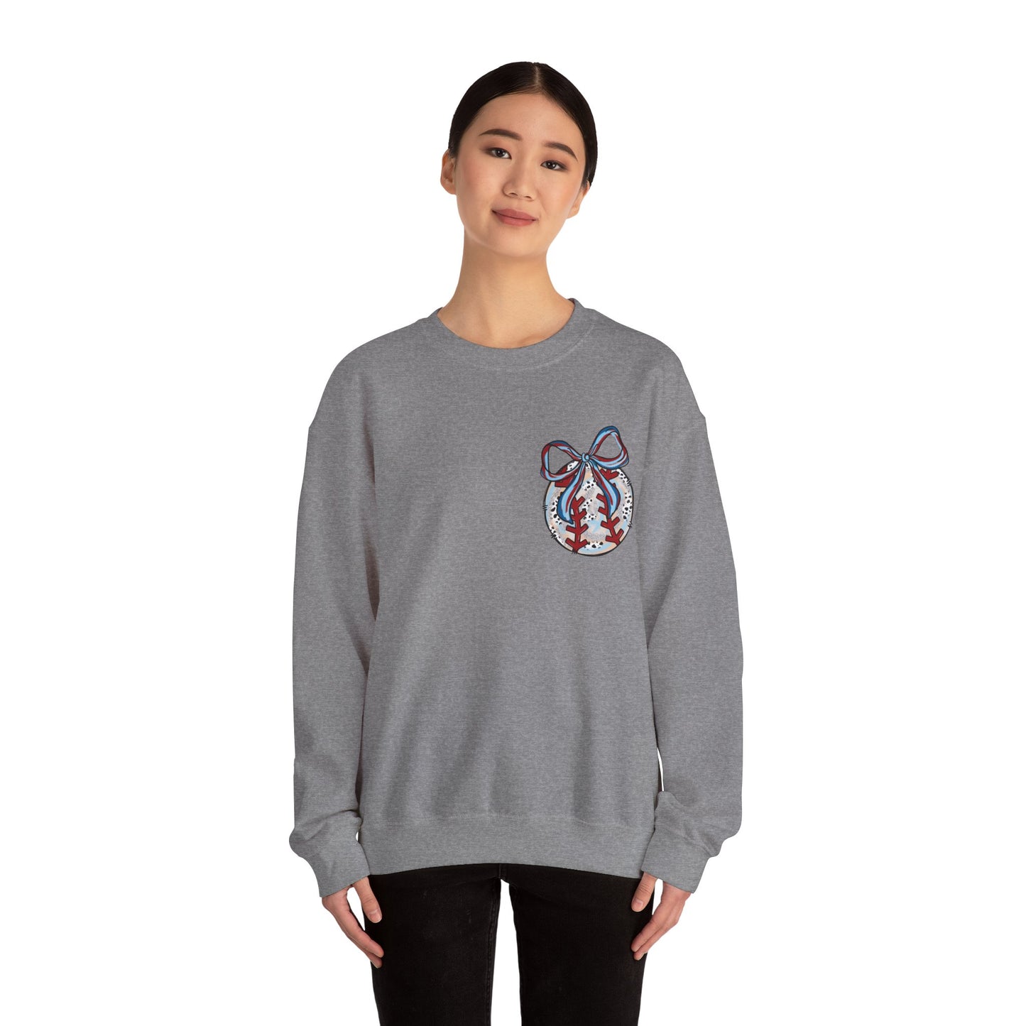 Doodle Baseball Pocket Heavy Blend™ Crewneck Sweatshirt
