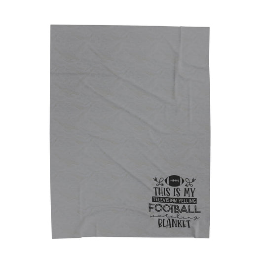 Football Watching Velveteen Plush Blanket