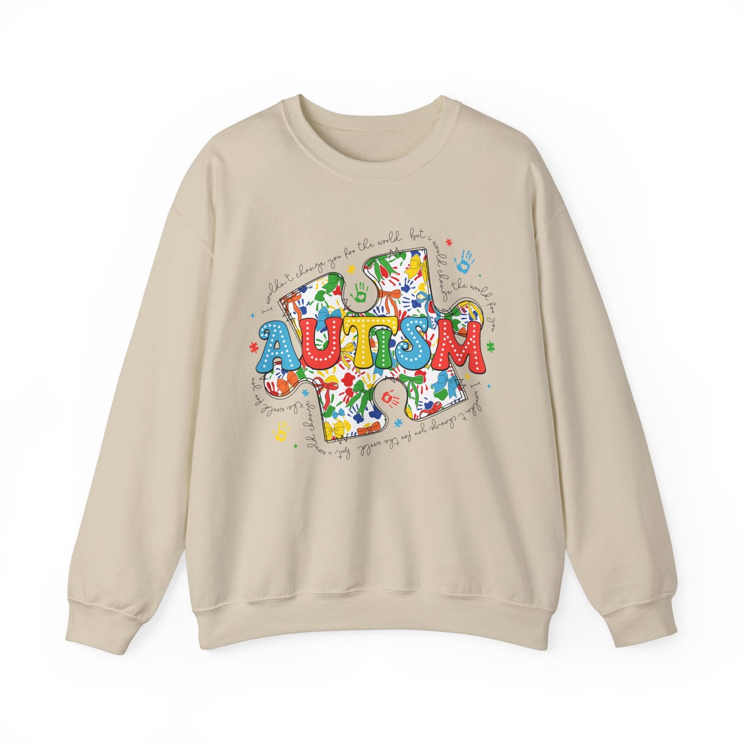 Autism Puzzle Piece Heavy Blend™ Crewneck Sweatshirt