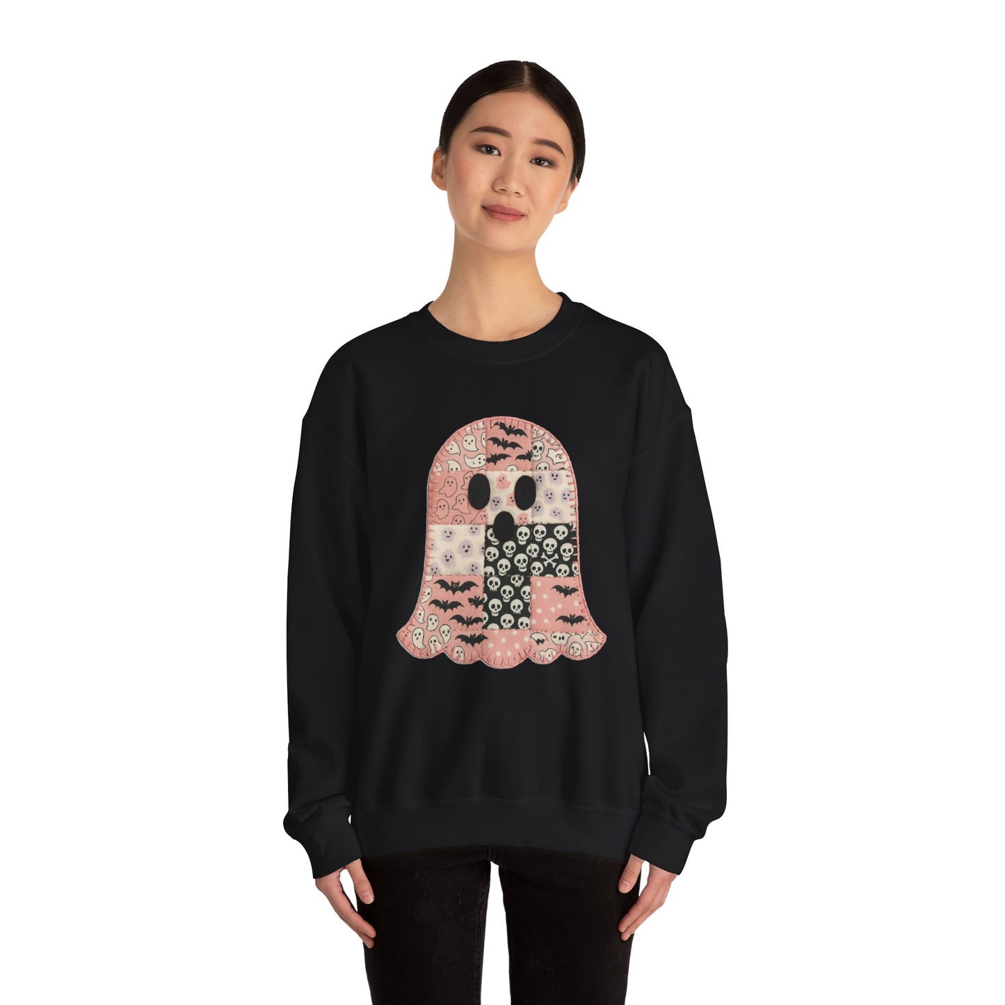 Patchwork Ghost Heavy Blend™ Crewneck Sweatshirt