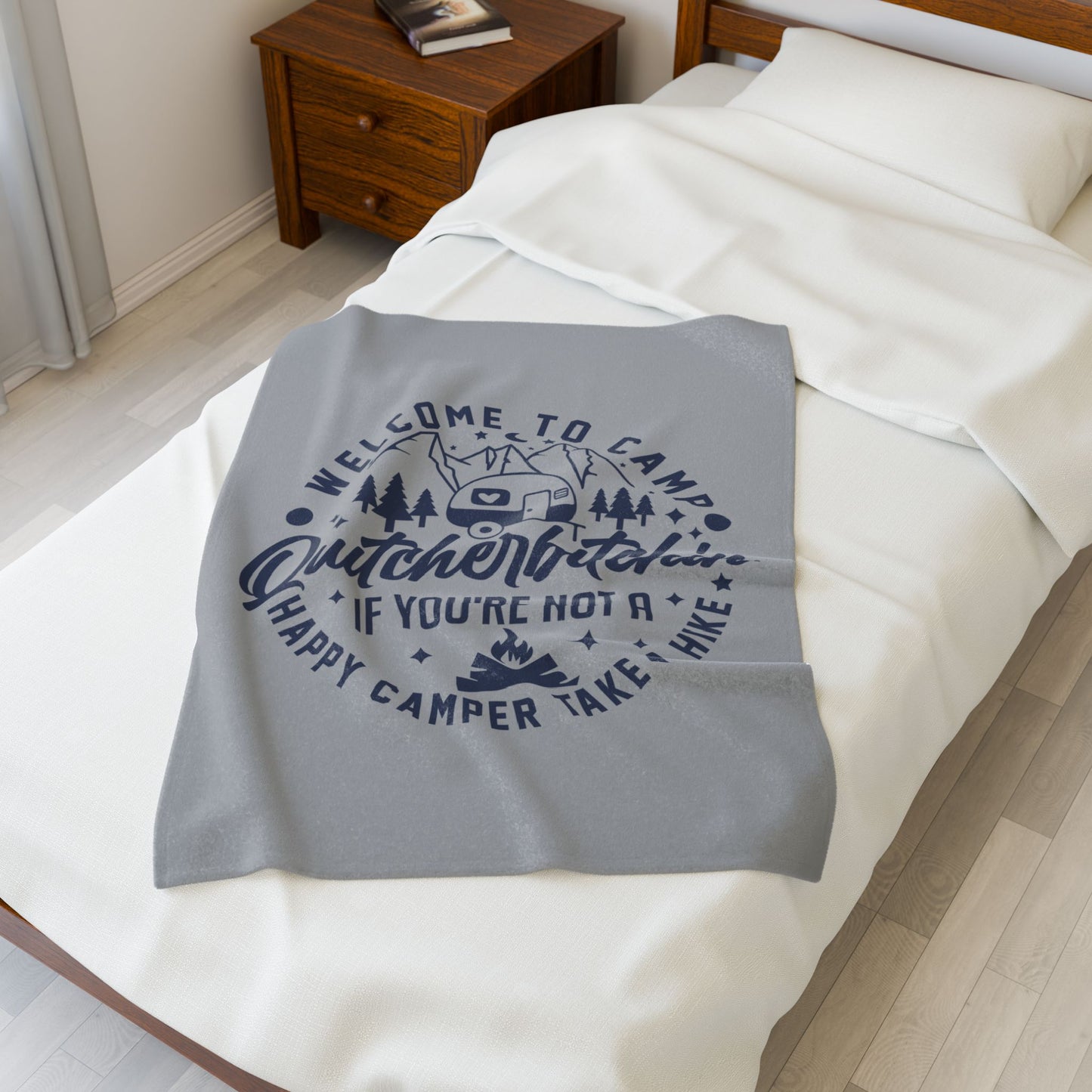 Welcome To Camp Velveteen Plush Blanket