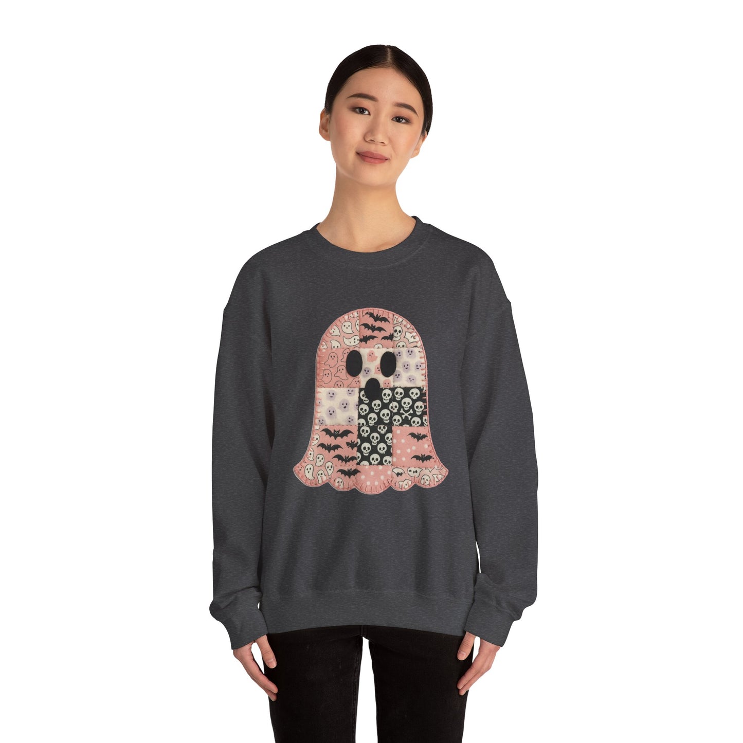 Patchwork Ghost Heavy Blend™ Crewneck Sweatshirt