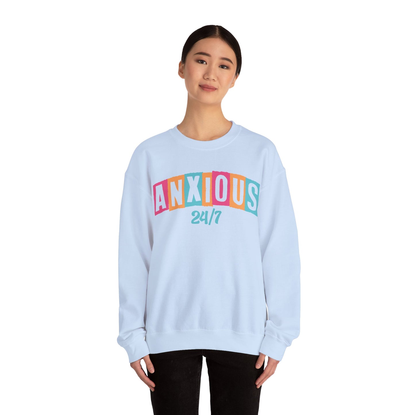 Anxious 24/7 Heavy Blend™ Crewneck Sweatshirt