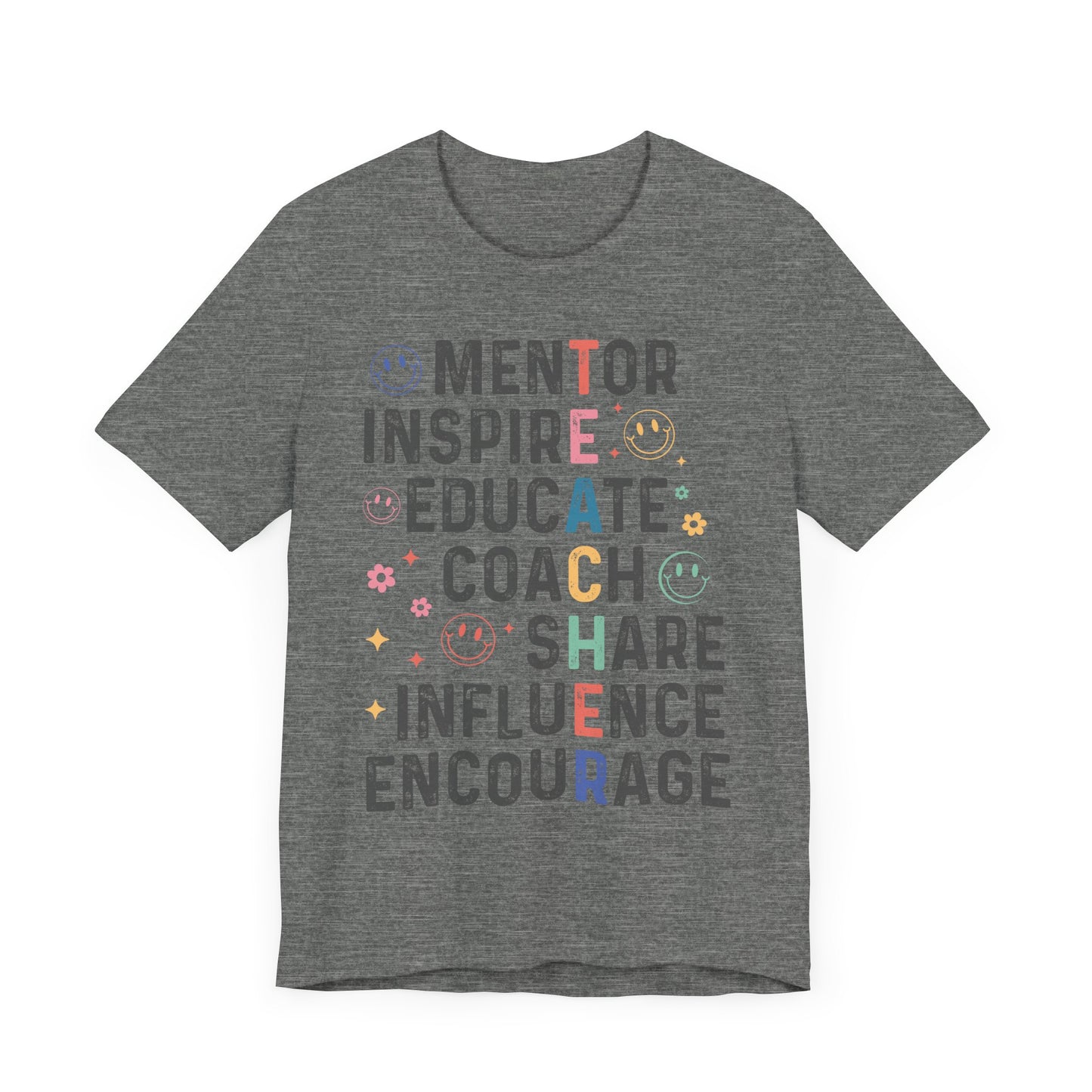 T-E-A-C-H-E-R Jersey Short Sleeve Tee