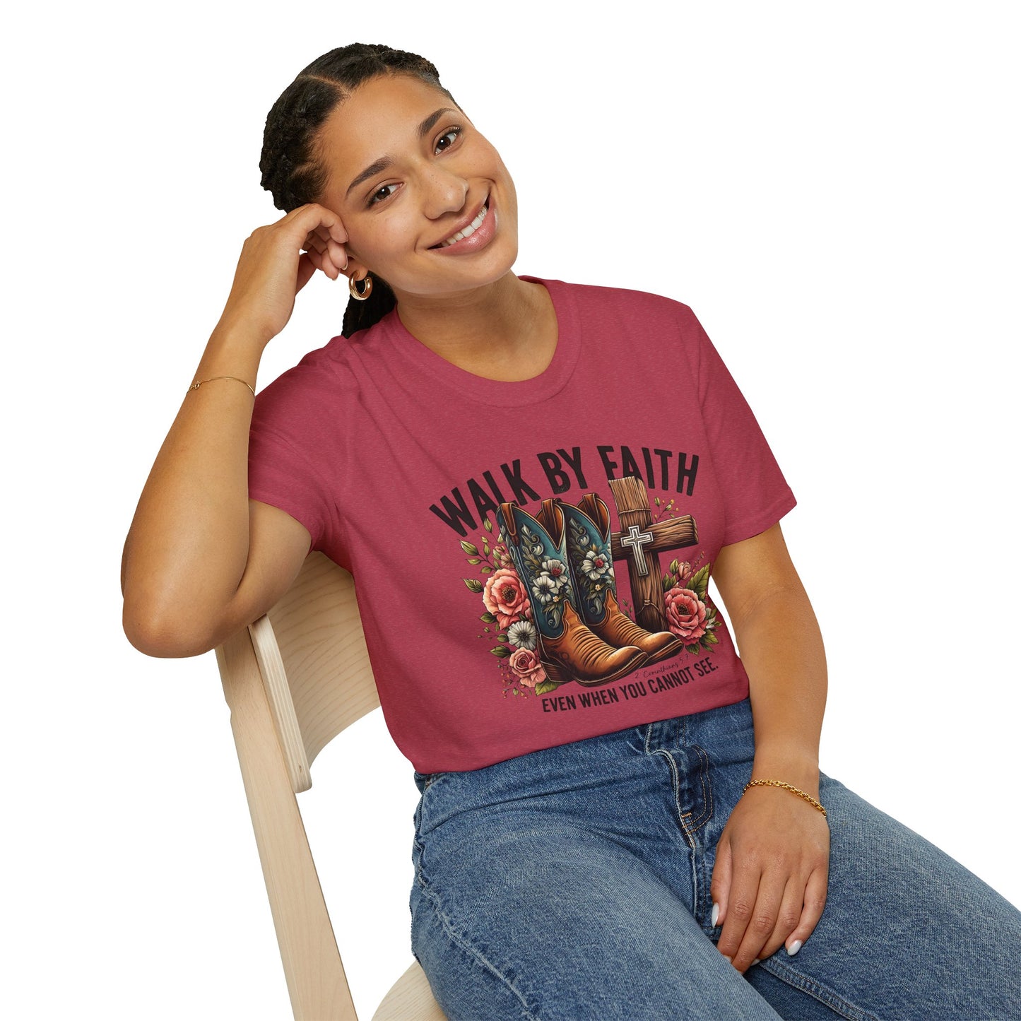 Walk By Faith Even When You Cannot See Softstyle T-Shirt