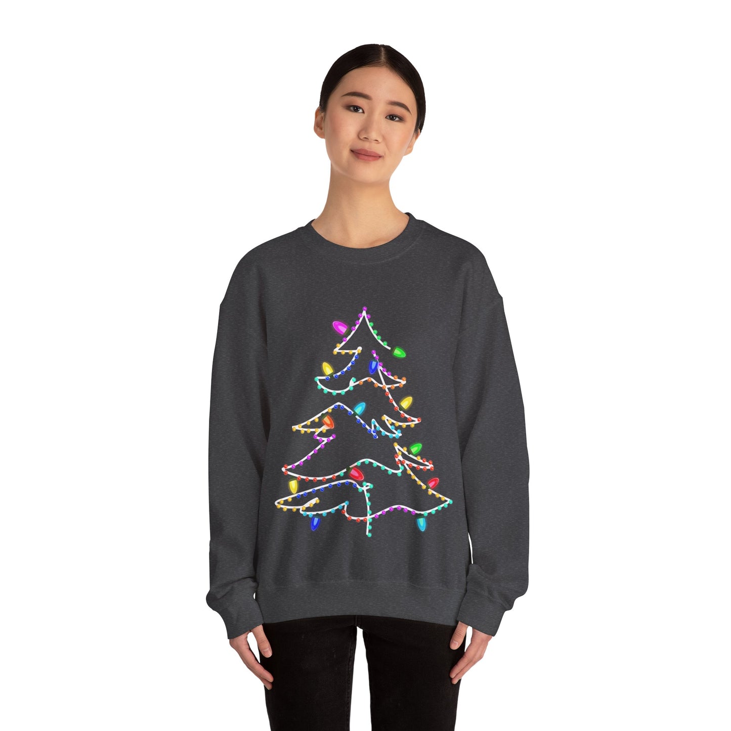 Lighted Christmas Tree  Heavy Blend™ Crewneck Sweatshirt