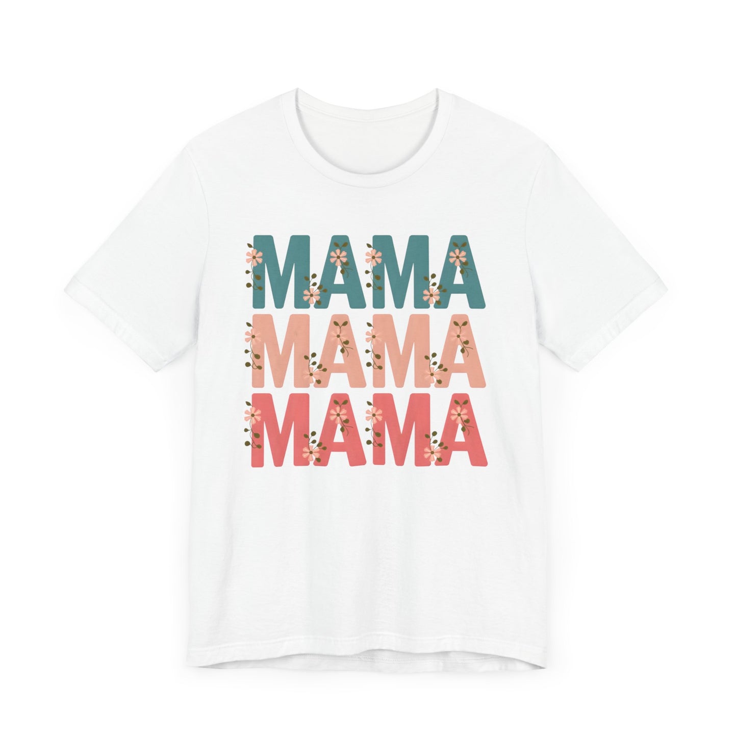 Mama Stacked Floral Jersey Short Sleeve Tee