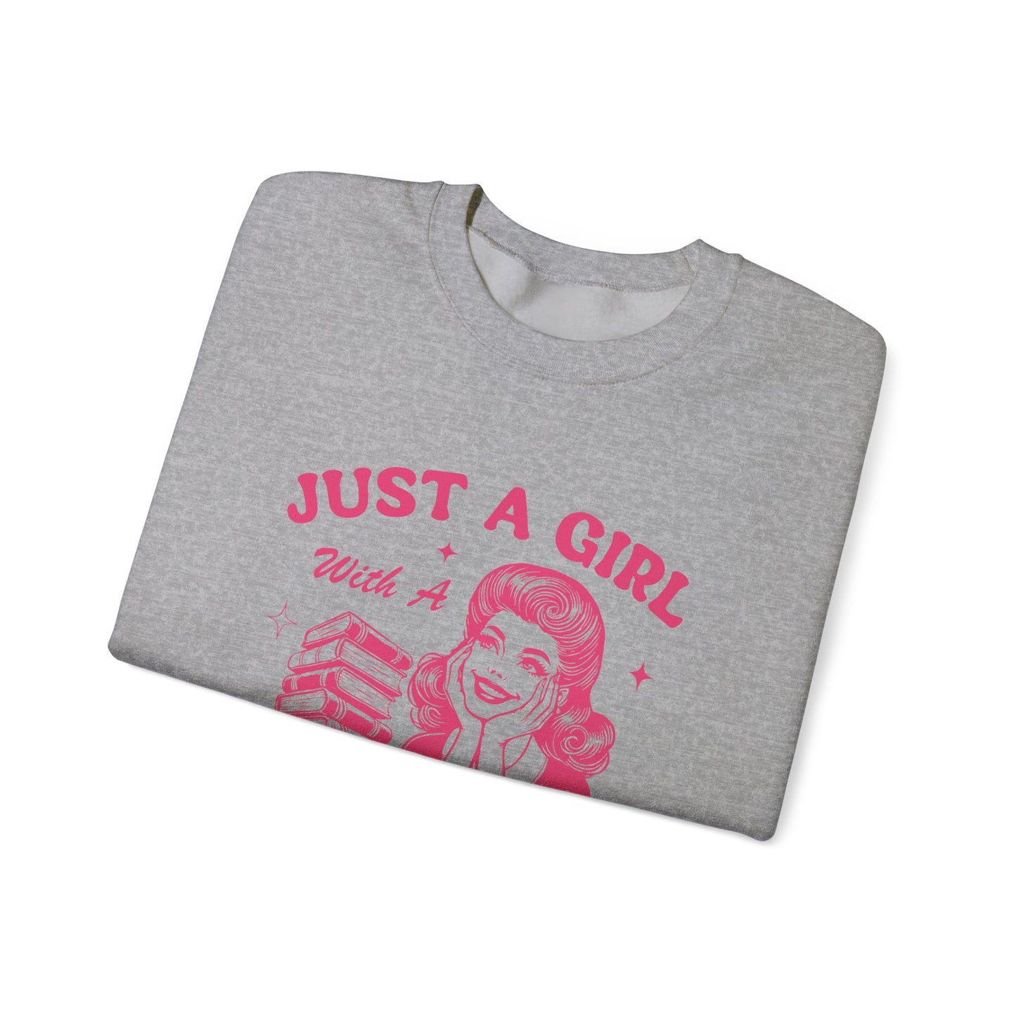 Just A Girl with A TBR Problem Heavy Blend™ Crewneck Sweatshirt