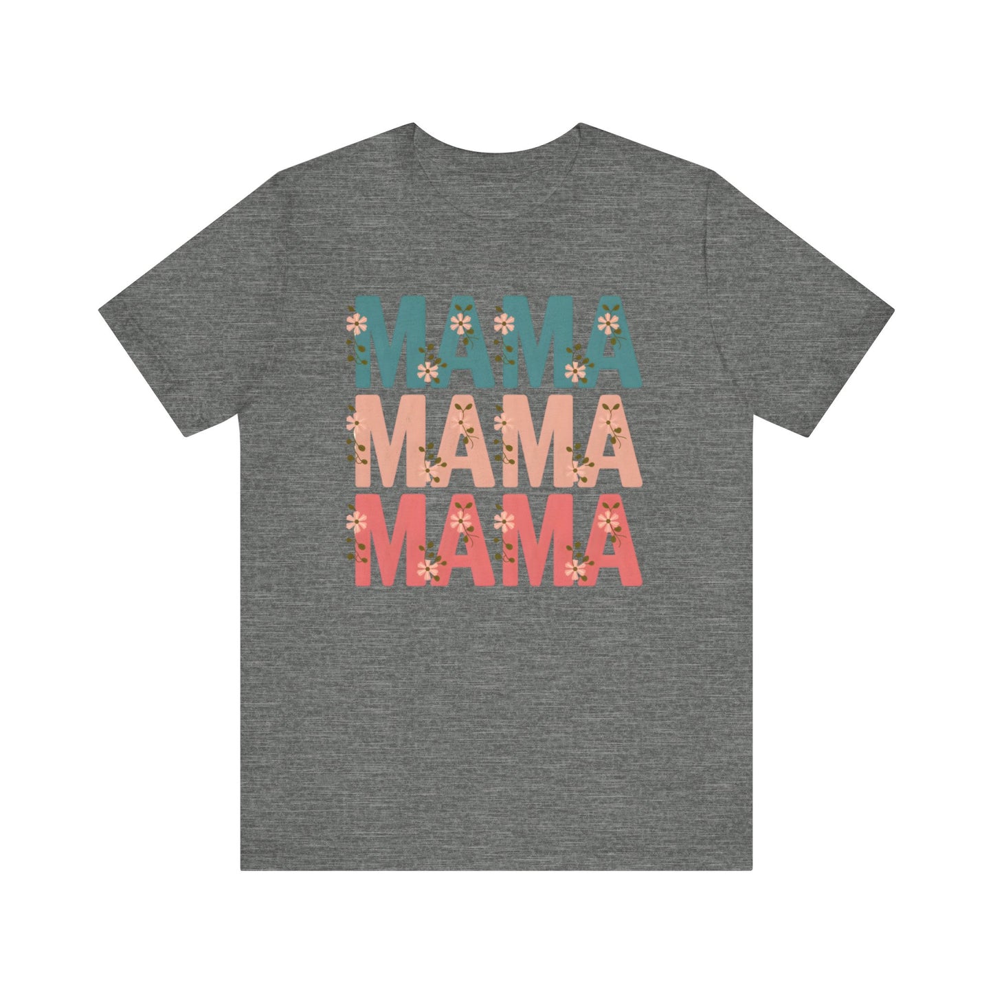 Mama Stacked Floral Jersey Short Sleeve Tee
