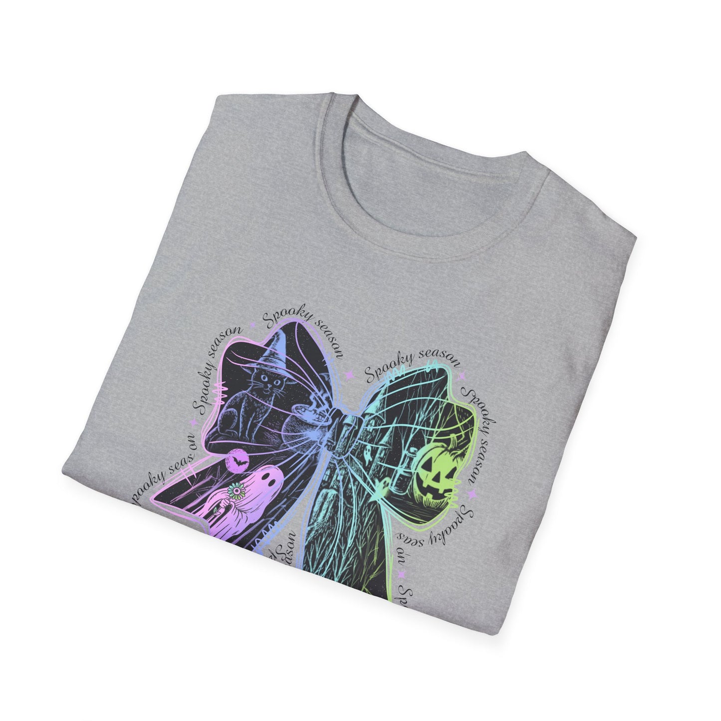 Neon Spooky Bow Softstyle T-Shirt