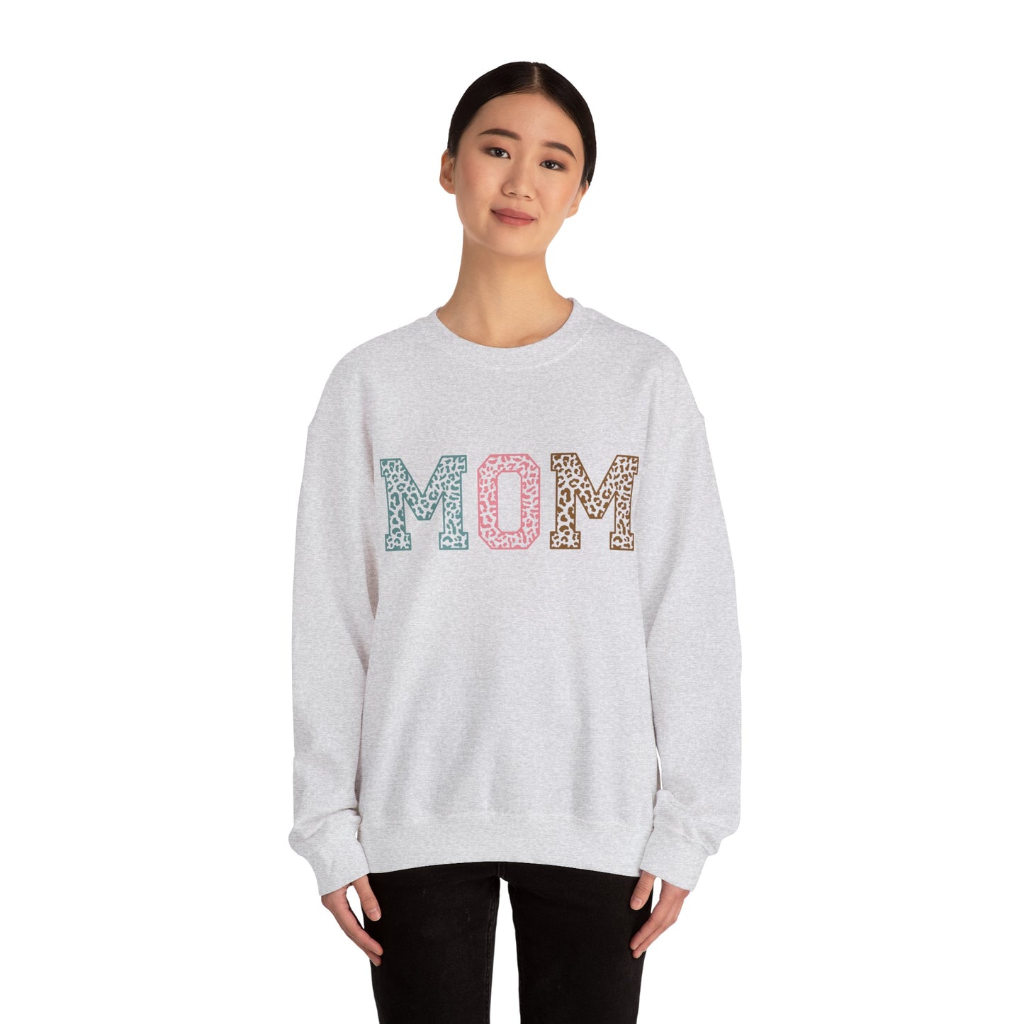 Leopard MOM Heavy Blend™ Crewneck Sweatshirt