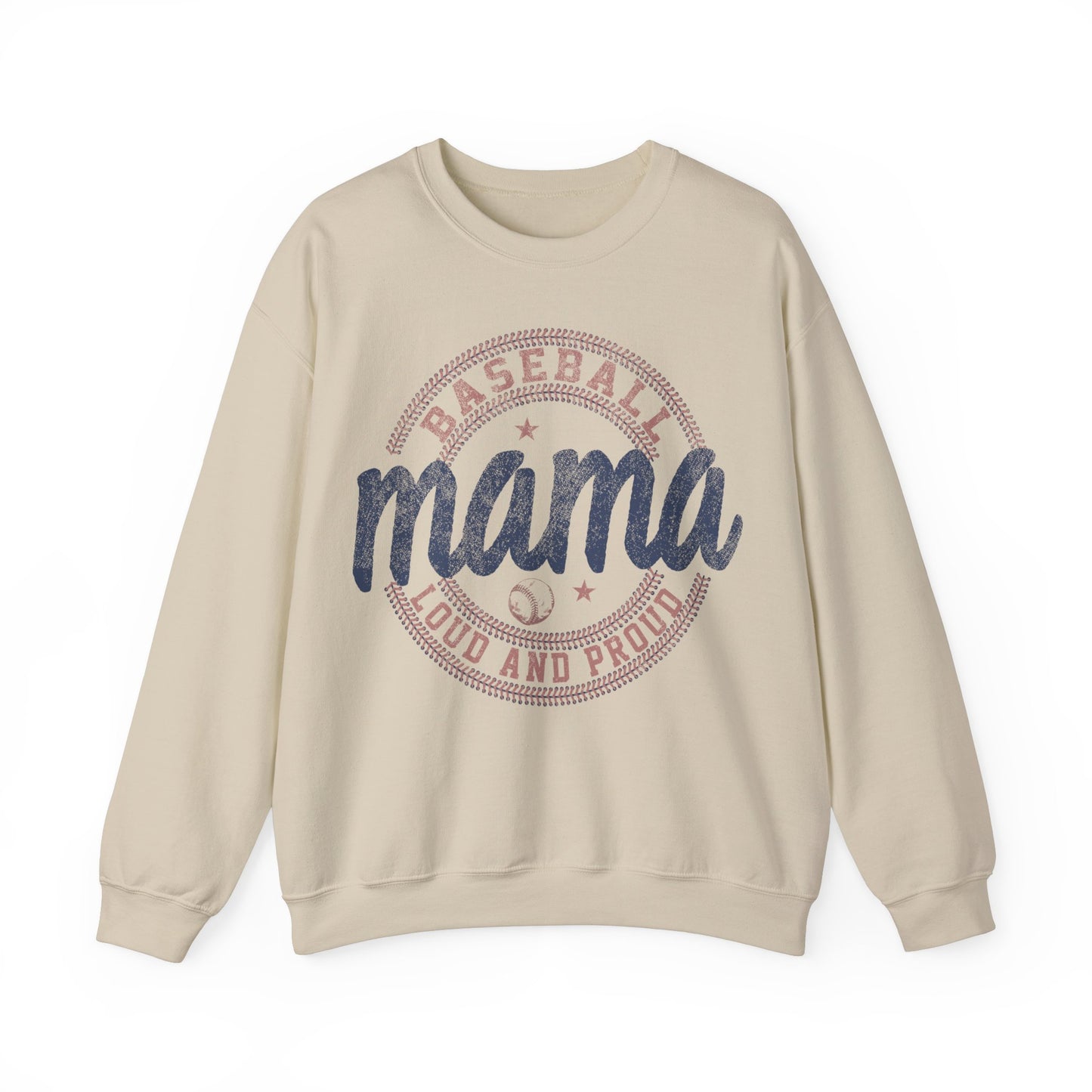 Baseball Mama Loud & Proud Heavy Blend™ Crewneck Sweatshirt