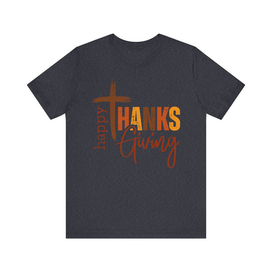 Happy Thanks Giving Jersey Short Sleeve Tee