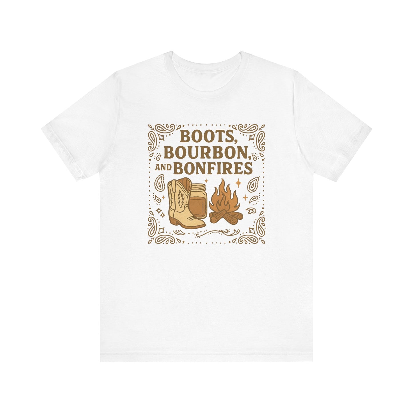 Boots Bourbon and Bonfireds Jersey Short Sleeve Tee