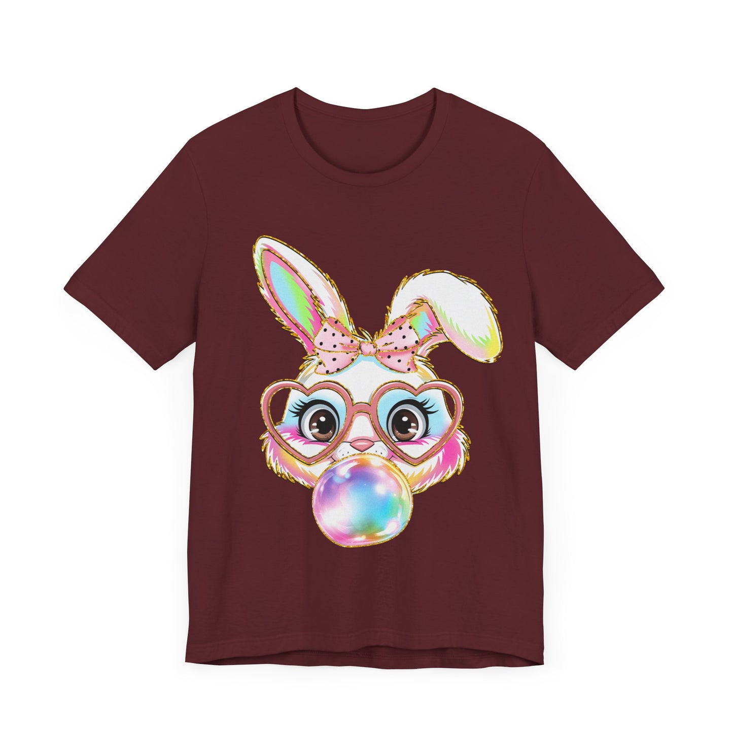Bubble Blowing Bunny Jersey Short Sleeve Tee