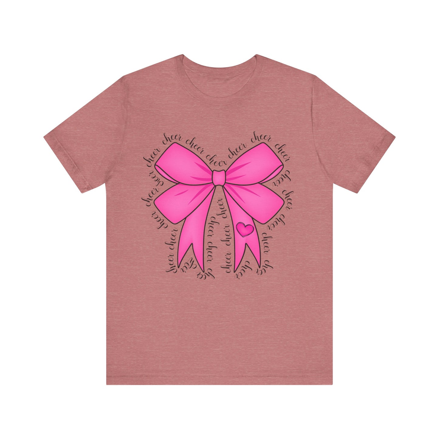 Pink Cheer Bow Jersey Short Sleeve Tee