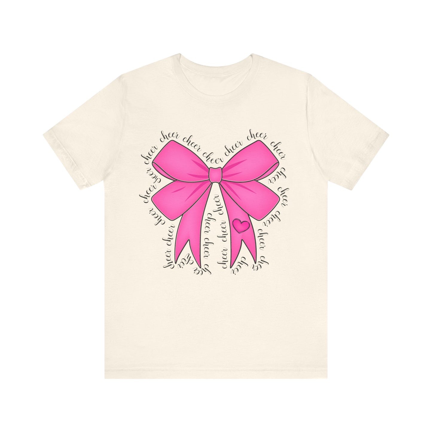 Pink Cheer Bow Jersey Short Sleeve Tee