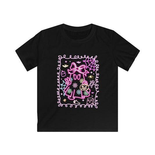 Neon Girl Ghost Kids Softstyle Tee