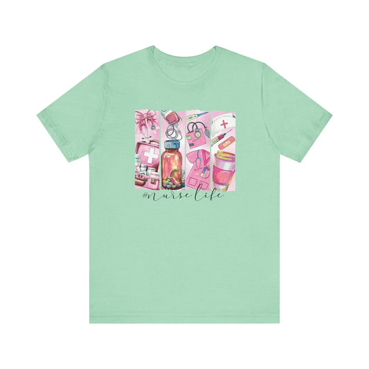 Nurse Life Brushstrokes Jersey Short Sleeve Tee