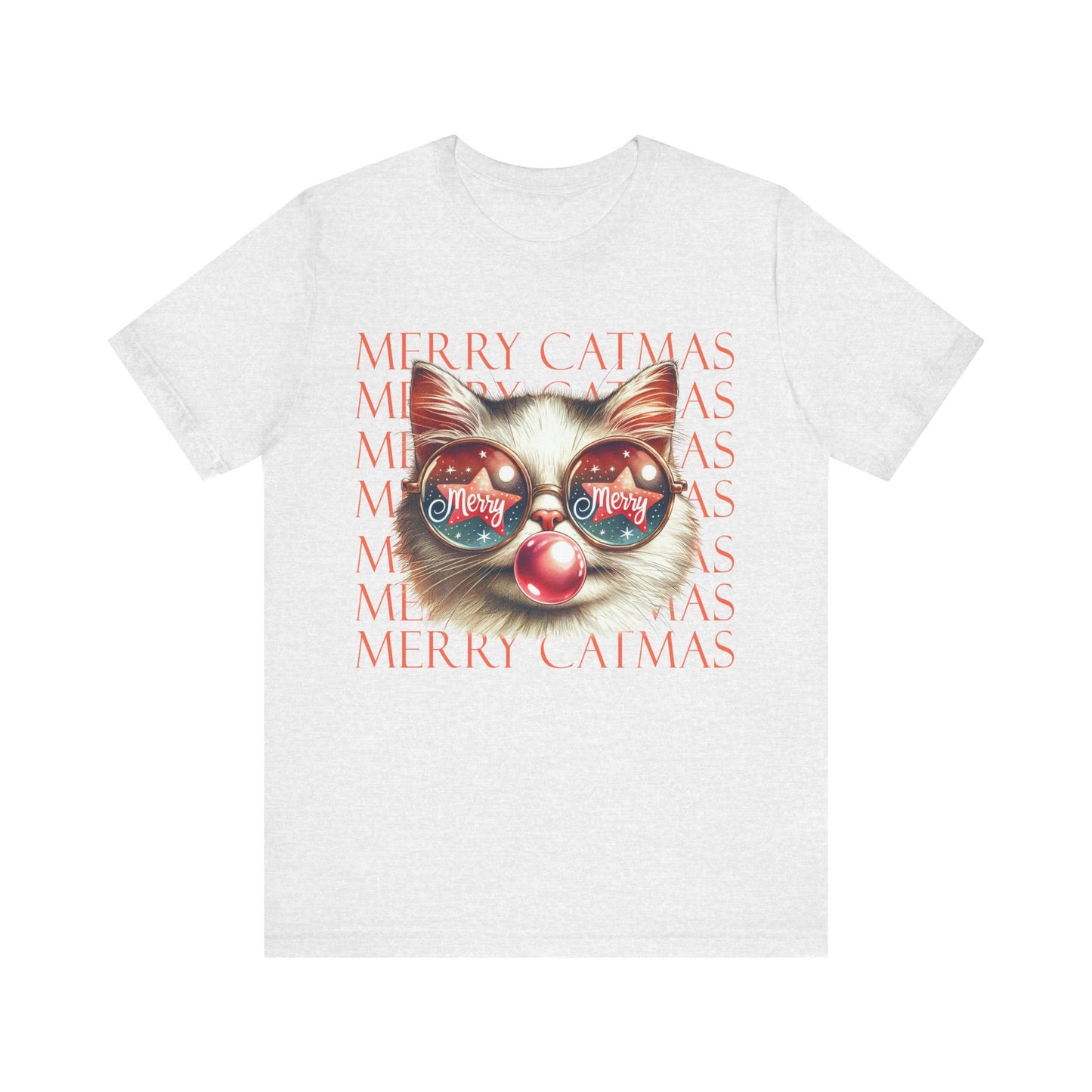 Merry Catmas Jersey Short Sleeve Tee