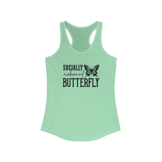 Socially Awkward Butterfly Women's Ideal Racerback Tank