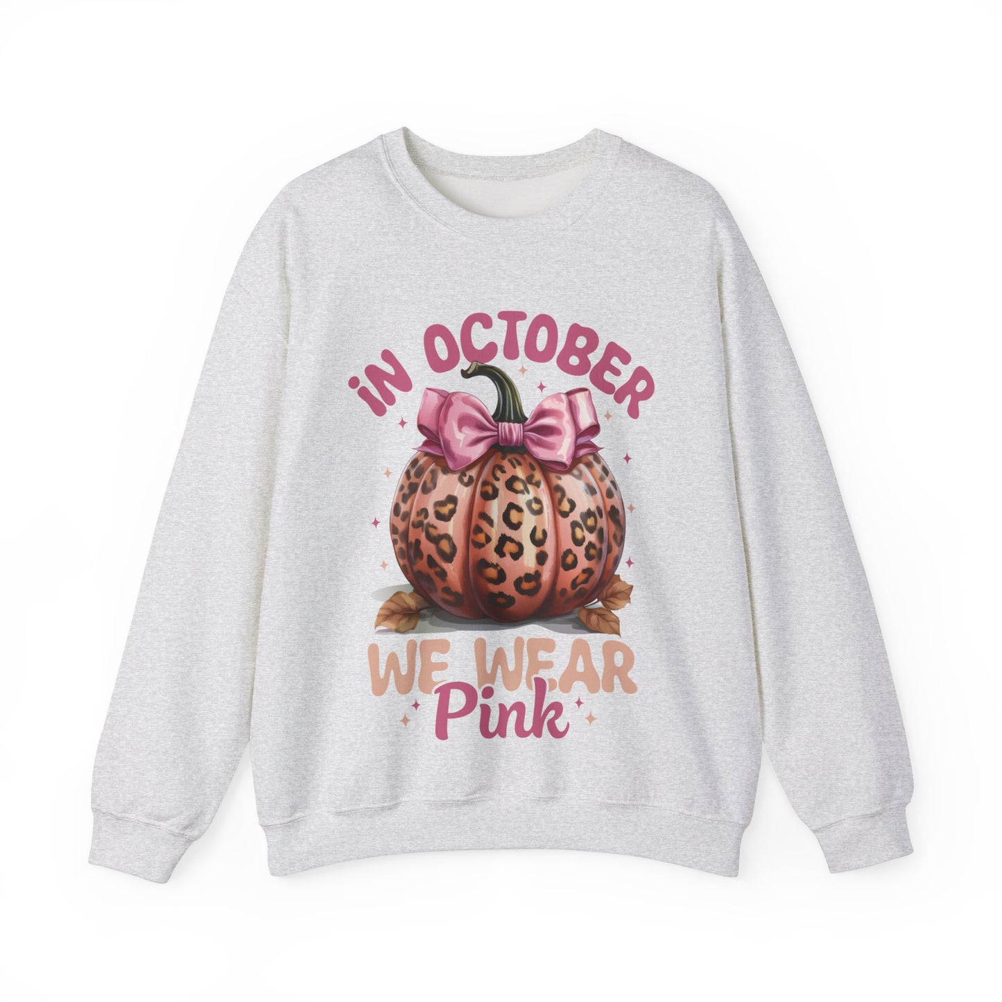 Wear Pink Leopard Pumpkin Heavy Blend™ Crewneck Sweatshirt