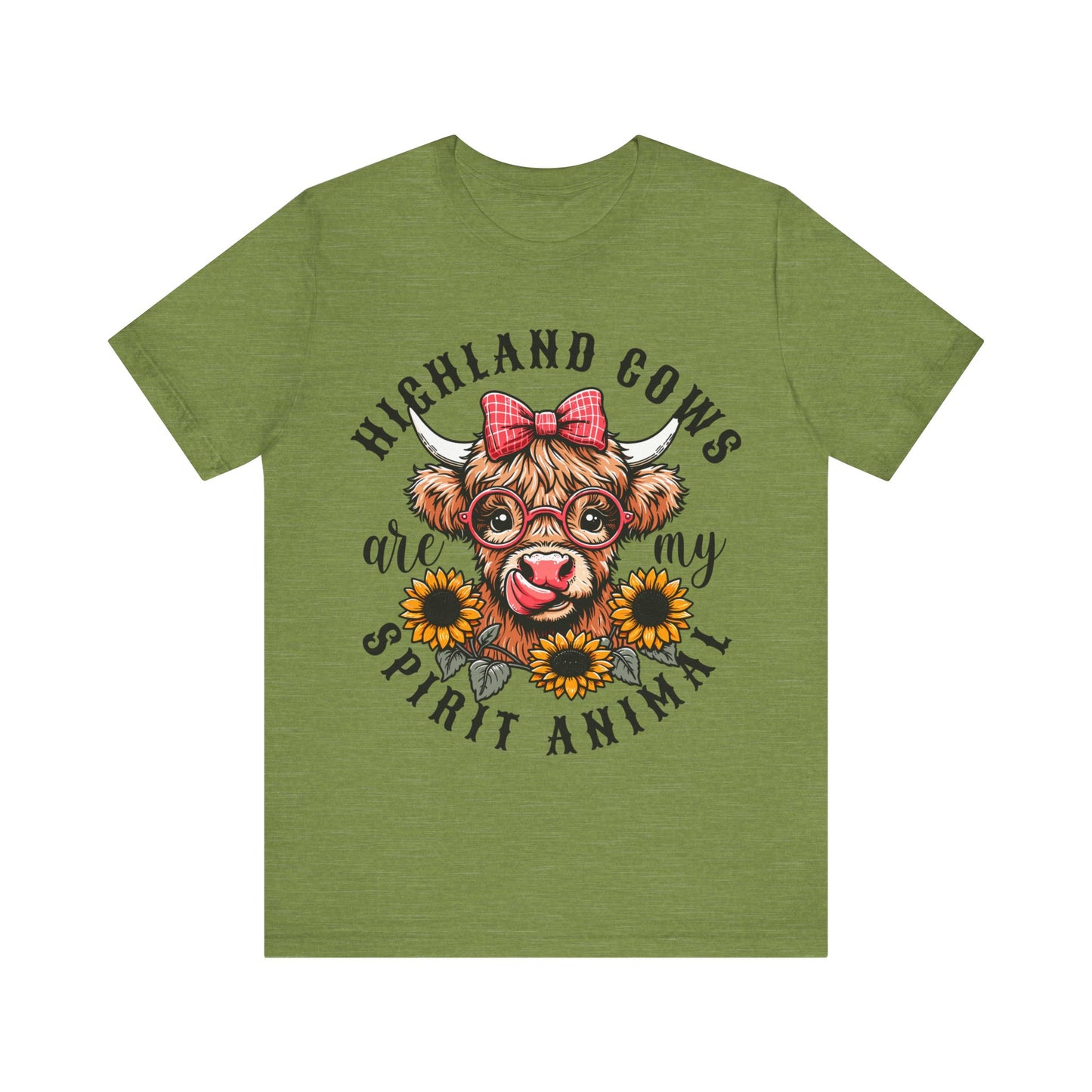 Highland Cows Are My Spirit Animal Jersey Short Sleeve Tee