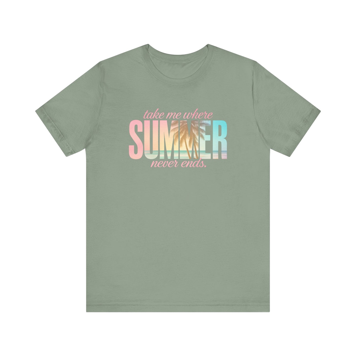 Summer Never Ends Jersey Short Sleeve Tee