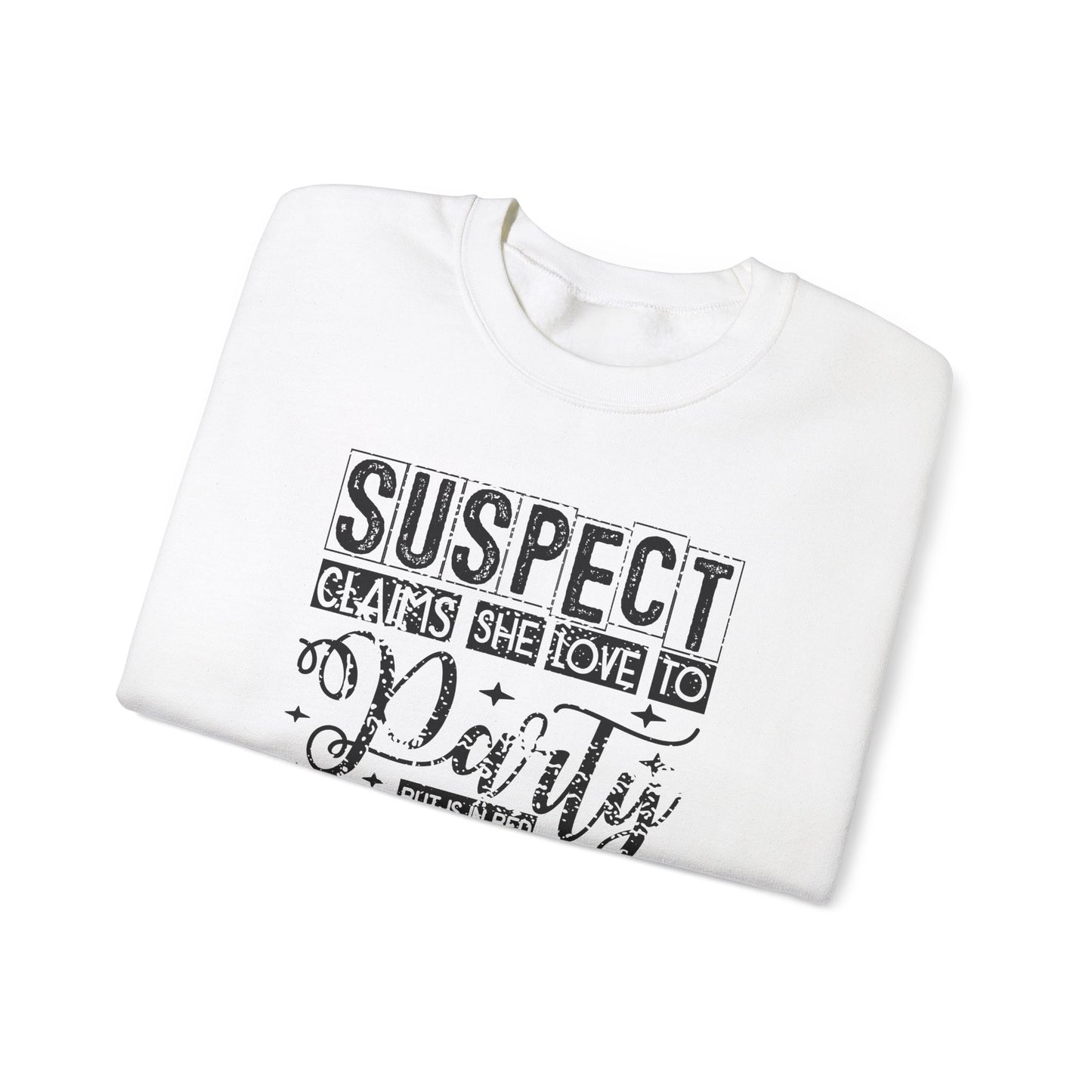 Suspect Claim To Love To Party Heavy Blend™ Crewneck Sweatshirt