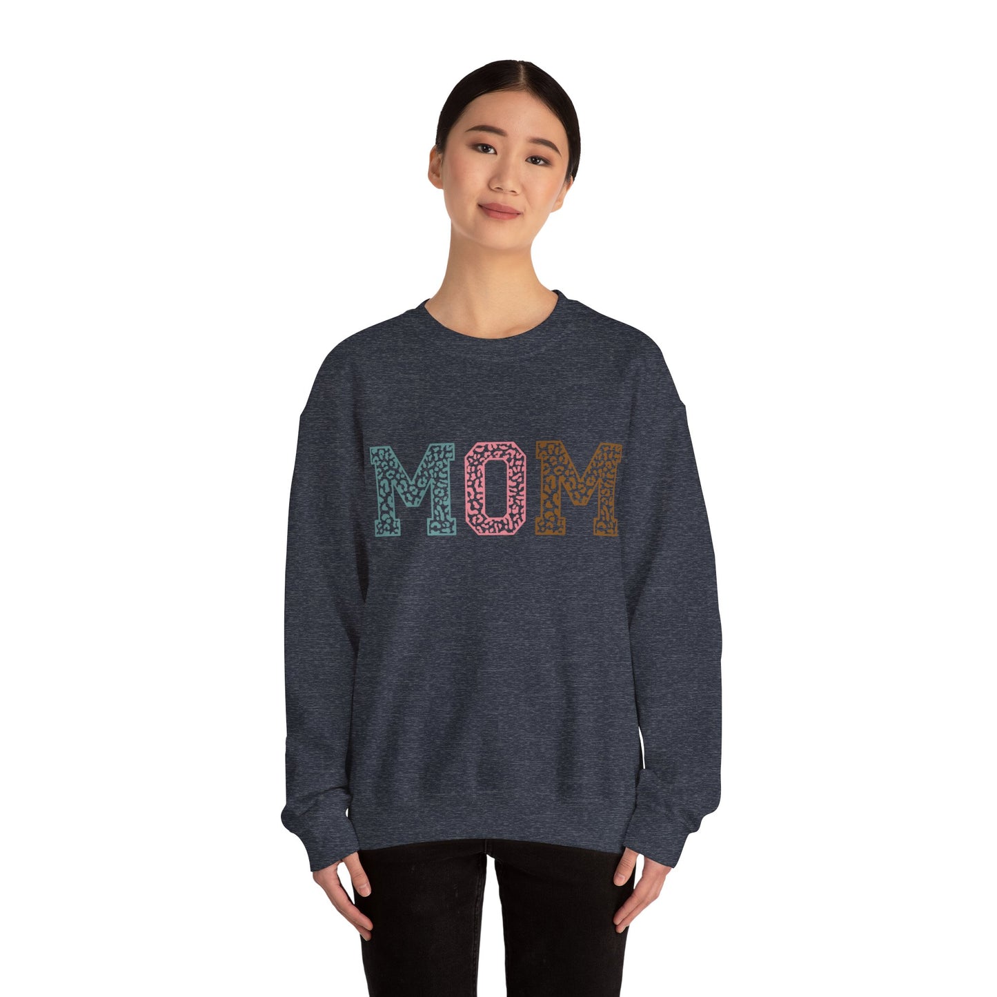 Leopard MOM Heavy Blend™ Crewneck Sweatshirt