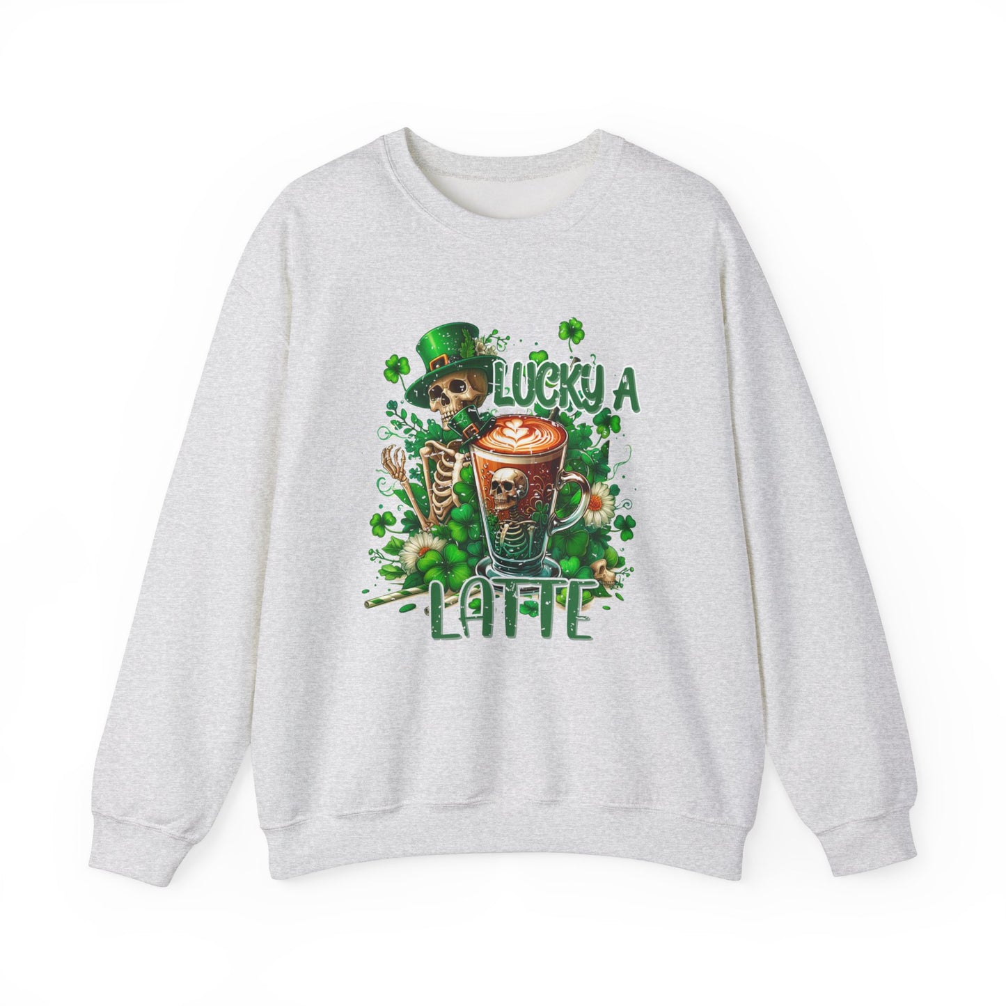 Lucky A Latte Skeleton Heavy Blend™ Crewneck Sweatshirt