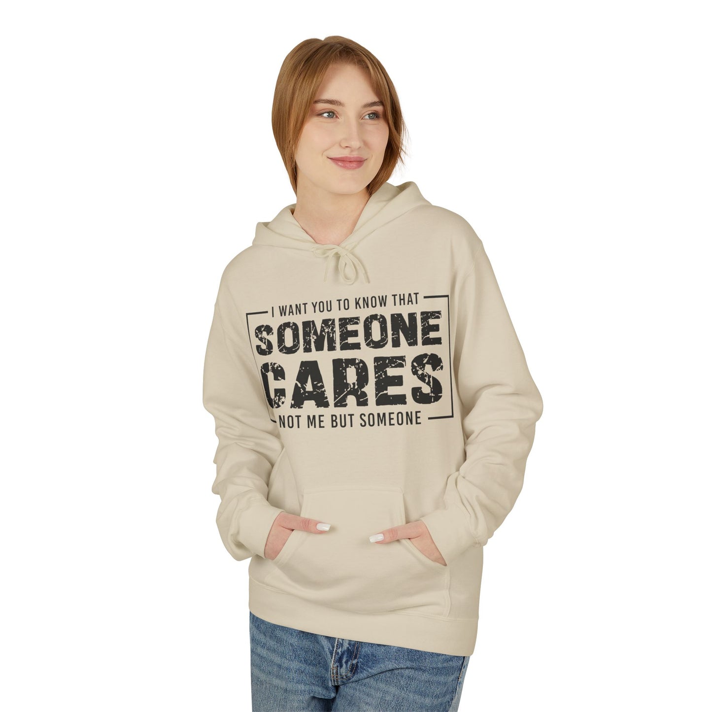 Someone Cares Not Me But Someone Midweight Softstyle Fleece Hoodie