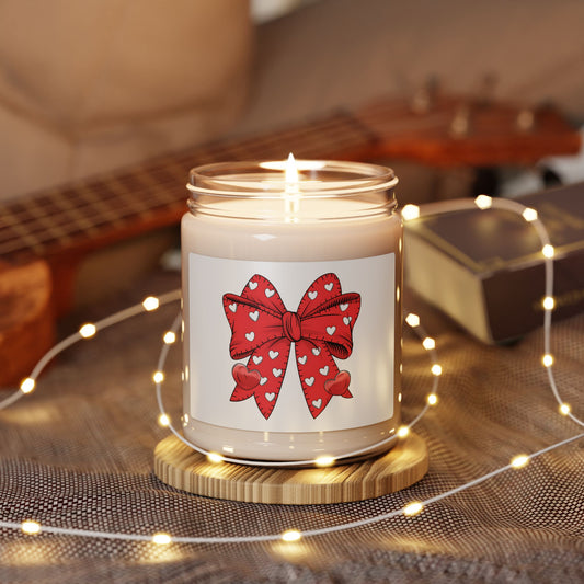 Valentine Bow Scented Soy Candle, 9oz