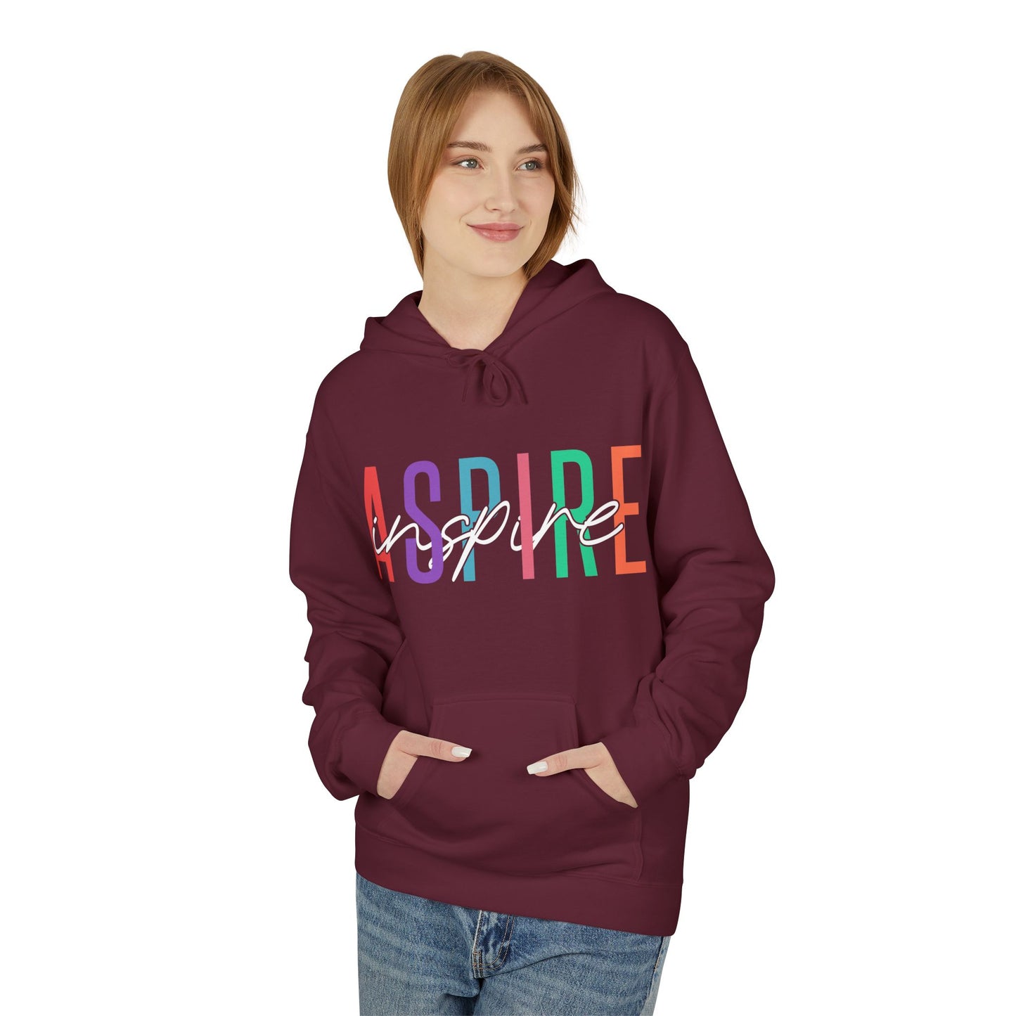 Aspire Inspire Midweight Softstyle Fleece Hoodie