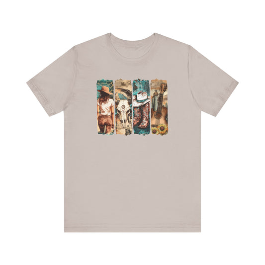 Western Brushstrokes Jersey Short Sleeve Tee