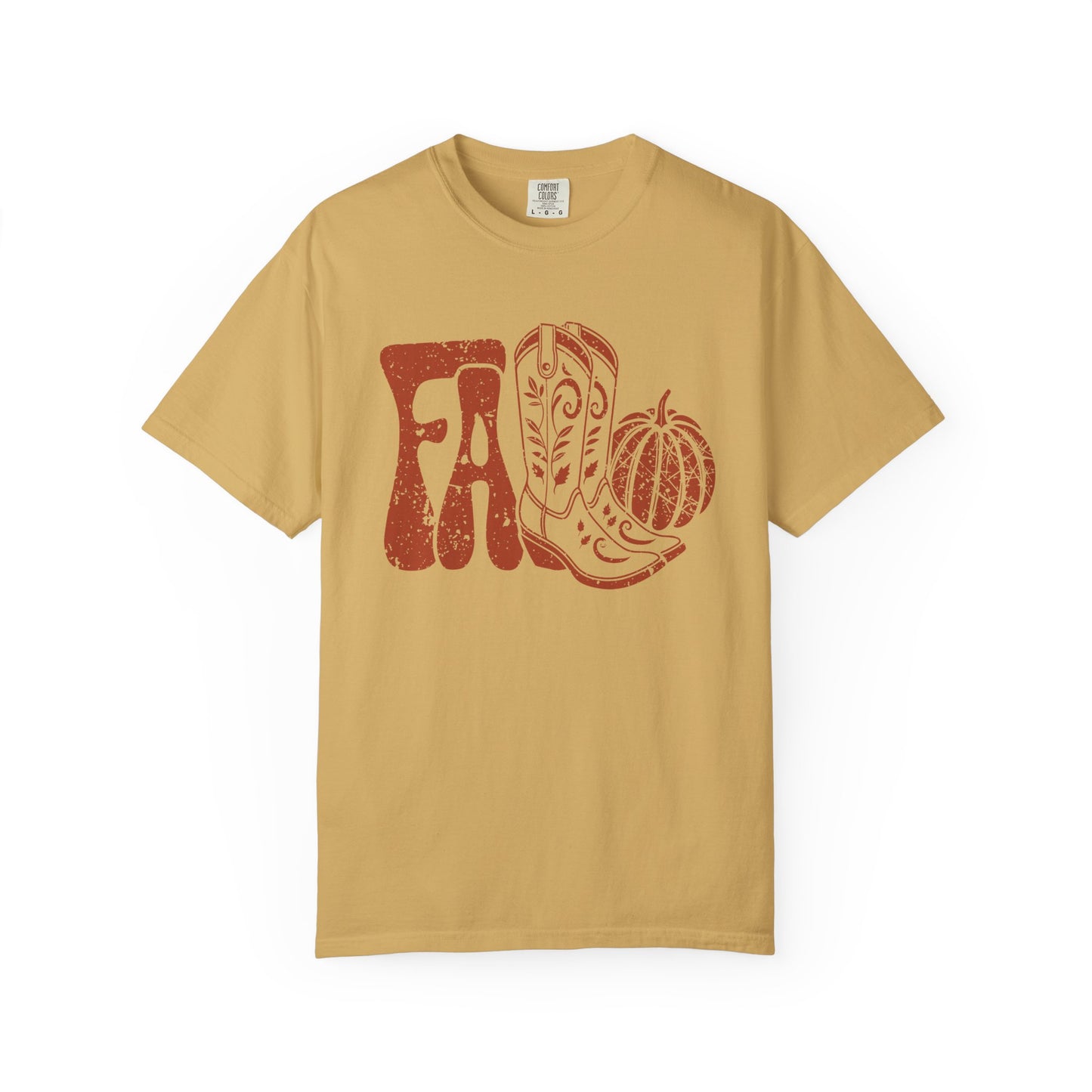 Western Fall Orange Garment-Dyed T-shirt