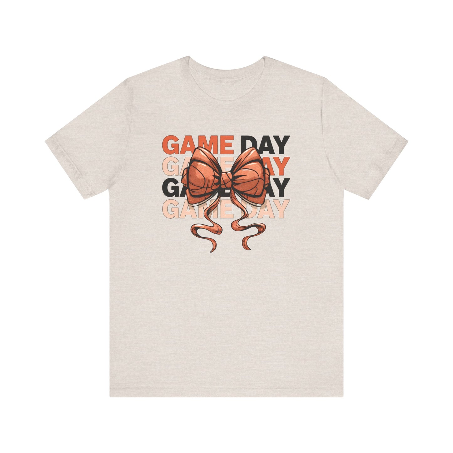 Game Day Basketball Bow Jersey Short Sleeve Tee