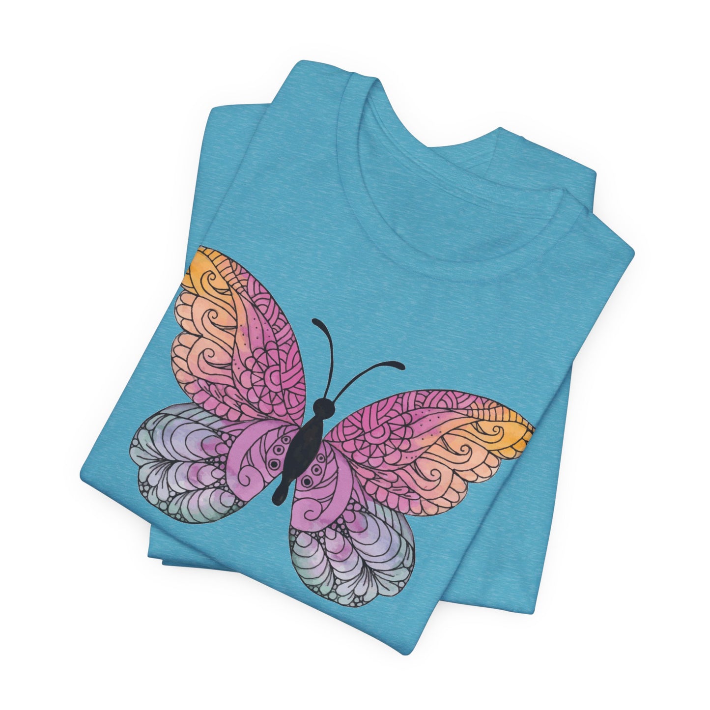 Mandala Butterfly Jersey Short Sleeve Tee