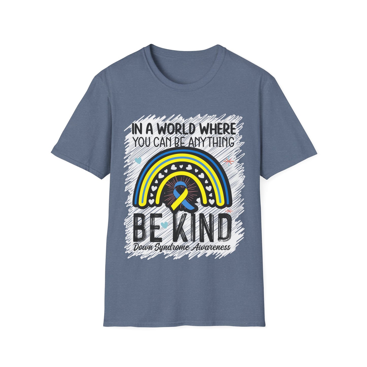 Be Kind Down Syndrome Awareness Softstyle T-Shirt