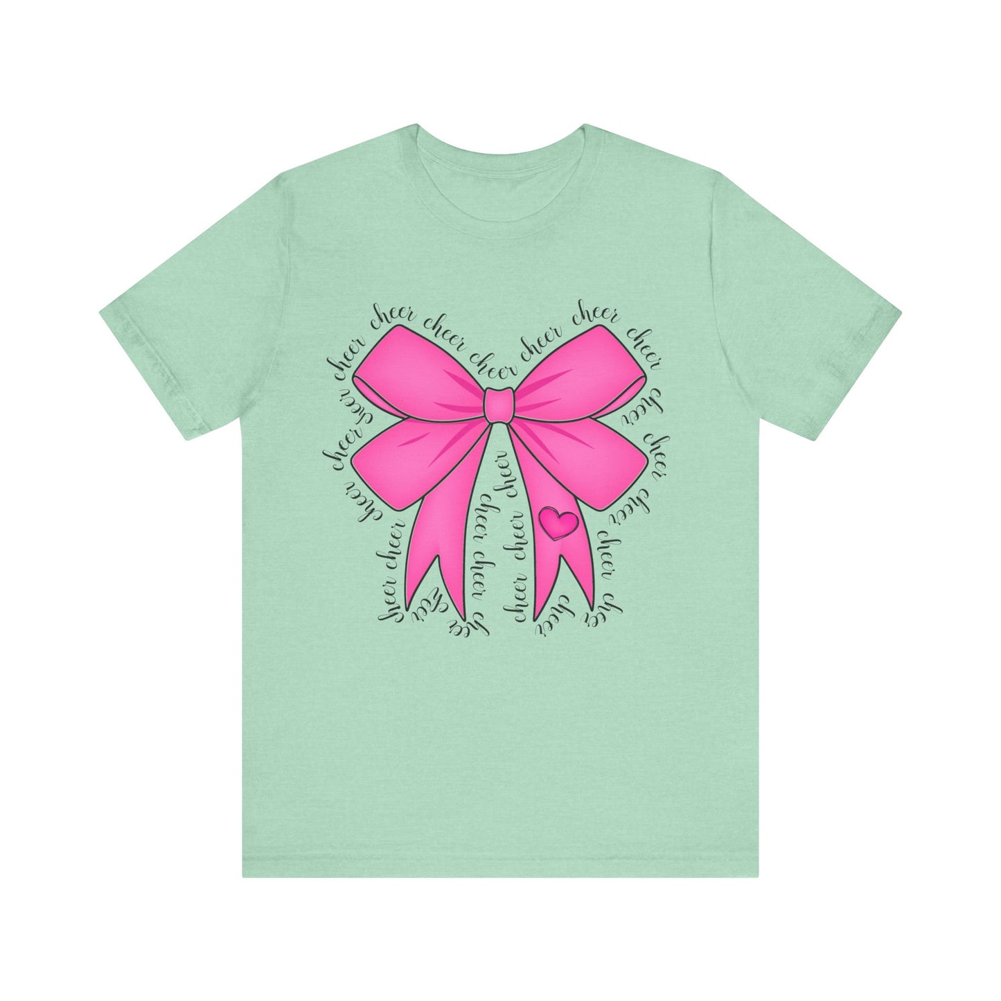 Pink Cheer Bow Jersey Short Sleeve Tee