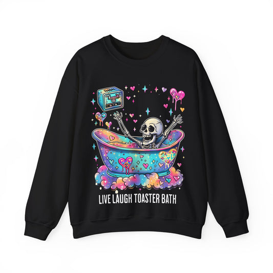 Live Laugh Toaster Bath Heavy Blend™ Crewneck Sweatshirt